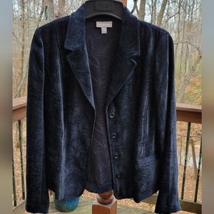Croft & Barrow NWT crushed velvet blazer jacket sz 14